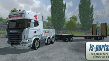 Scania R730SV + Tieflader LS2013