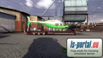 Przyczepa z helikopterem ets2