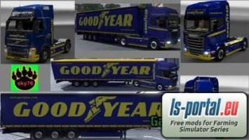 Goodyear SCANIA truck + trailer ets2