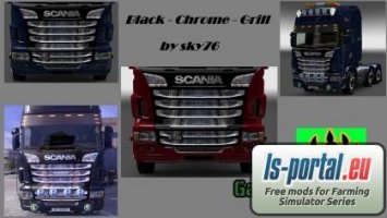 Scania black chrome grill