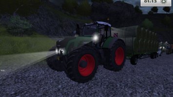 Fendt 936 mit bale trailer LS2013