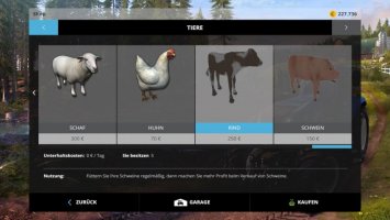 Placeable pigs and cattle fattening with sale