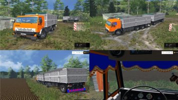 KamAZ 53212 yellow + trailer GKB v2.0