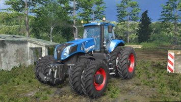 New Holland T8 with Row Crop Duals ls15