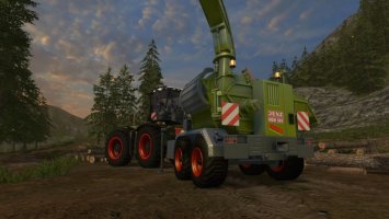 Claas Xerion 3800 with Jenz Hem 583 Claas Edition LS15