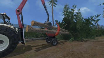 Wood Klemmbank Trailer v1.1 LS15