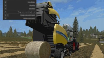 Automatic unload for round-balers