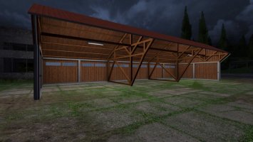 Machinery shelter, with lighting