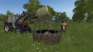 Tyre cattle feeder