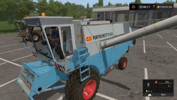 Fortschritt E516 zielony i niebieski FS17