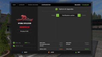 Optionale Unterfußdüngung v1.1 FS17