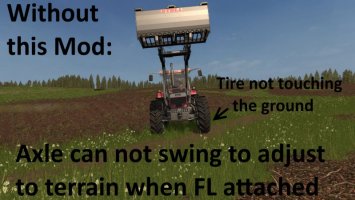 Swinging Axle with Frontloader (Axle Lock remover) FS17