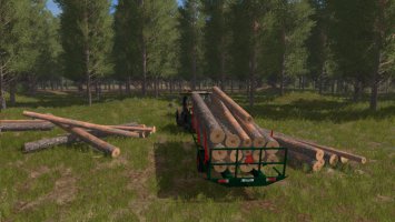 Homemade wood trailer FS17
