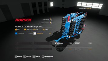 Horsch Pronto 9DC - MultiFruit - MultiColor v1.1 FS19