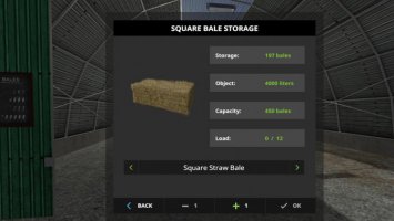 LARGE SQUARE/COTTON BALE STORAGE v1.0.1.0 FS17