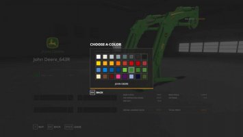 John Deere 6R with color choice + matching FL v1.0.1 FS19