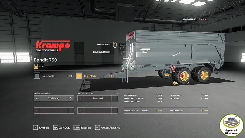 Krampe Bandit 750 Fs19 Mod Mod For Landwirtschafts Simulator 19