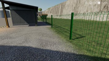 Plain metal fence placeable