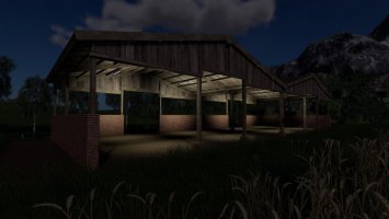 Wood Frame Open Sheds With Brick Wall FS19