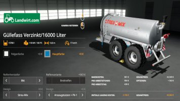 [FBM Team] Güllefass-Set Verzinkt mit Prallkopfverteiler FS19