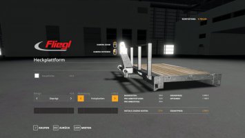 Fliegl Heckplattform FS19