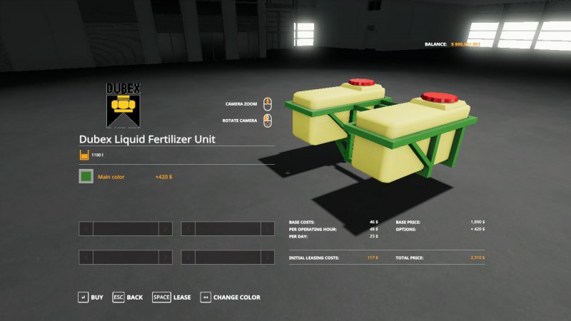 Dubex fertilizer tank beta FS19