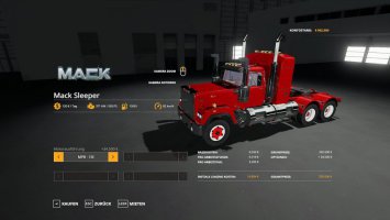 Mack Daycab and Mack Sleeper Truck FS19