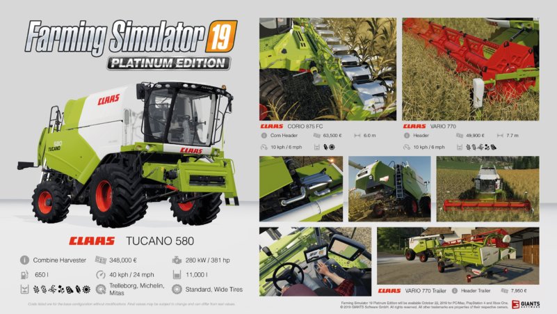 Farming Simulator 19 Platinum Fact Sheet #5 | LS Portal ...