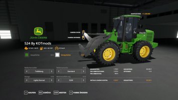 John Deere 524K Wheel Loader & Shovel FS19