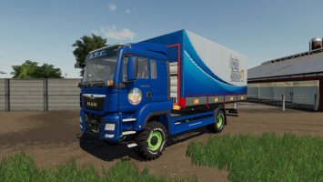 MAN TGS TRUCKS WITH FLATBED AND TARPAULIN V 1.1.1 FS19