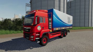 MAN TGS TRUCKS WITH FLATBED AND TARPAULIN V 1.1.1 FS19