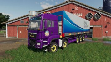 MAN TGS TRUCKS WITH FLATBED AND TARPAULIN V 1.1.1 FS19