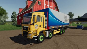 MAN TGS TRUCKS WITH FLATBED AND TARPAULIN V 1.1.1 FS19