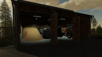 Freiluft Ferkelmaststall und Futterhalle FS19