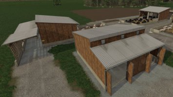 Freiluft Ferkelmaststall und Futterhalle FS19