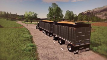 Lizard End Dump Bulk Trailer + Pup Trailer FS19