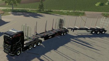 Wood trailer Roadtrain v1.2.0 FS19