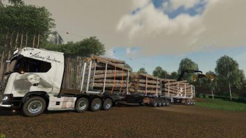 Wood trailer Roadtrain v1.2.0 FS19