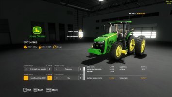 John Deere 8r for cotton Idk FS19