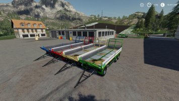 Trailer 3 axle with platform for Scania S580 truck fs19