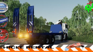 MAN 8X4 RENTAL KRAN BLEU BLANC v1.5 FS19