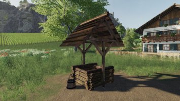 Placeable Woodenfountain FS19