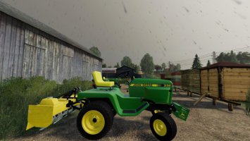 John Deere 332 Lawn Tractor with Lawn Mower and Garden Tractor Implements V2 FS19