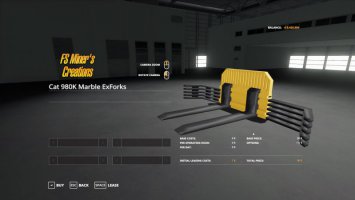 Marble HD Forks With Extension For CAt 980K v0.5 FS19