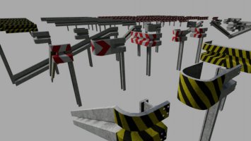 Crash Barriers B Profil Set FS19