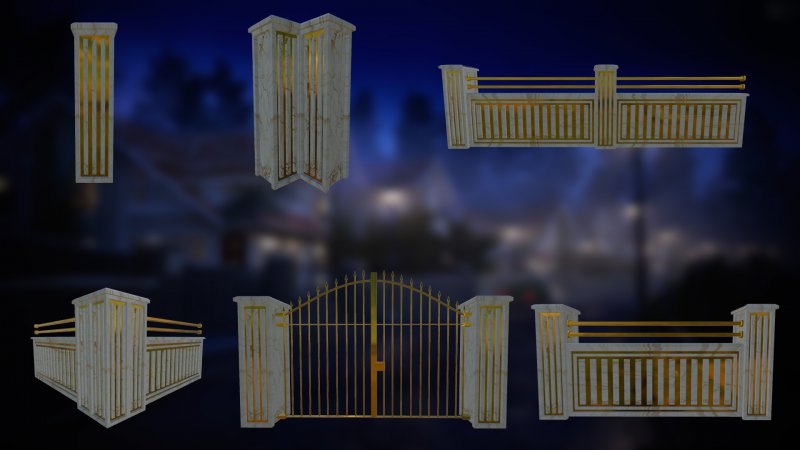 Luxury Fences Pack FS19