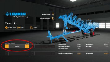 Arbeitsgeschwindigkeit ingame einstellen v1.1 fs19