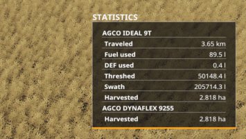 Advanced Stats v2.2 FS19