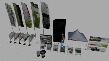 CLAAS shop and advertising objects set FS19