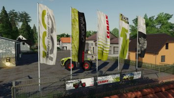 CLAAS shop and advertising objects set FS19